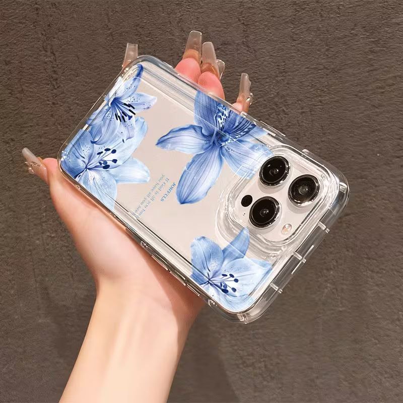 Blue Flower Quote UV Printed Phone Case