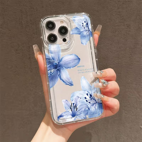 Blue Flower Quote UV Printed Phone Case